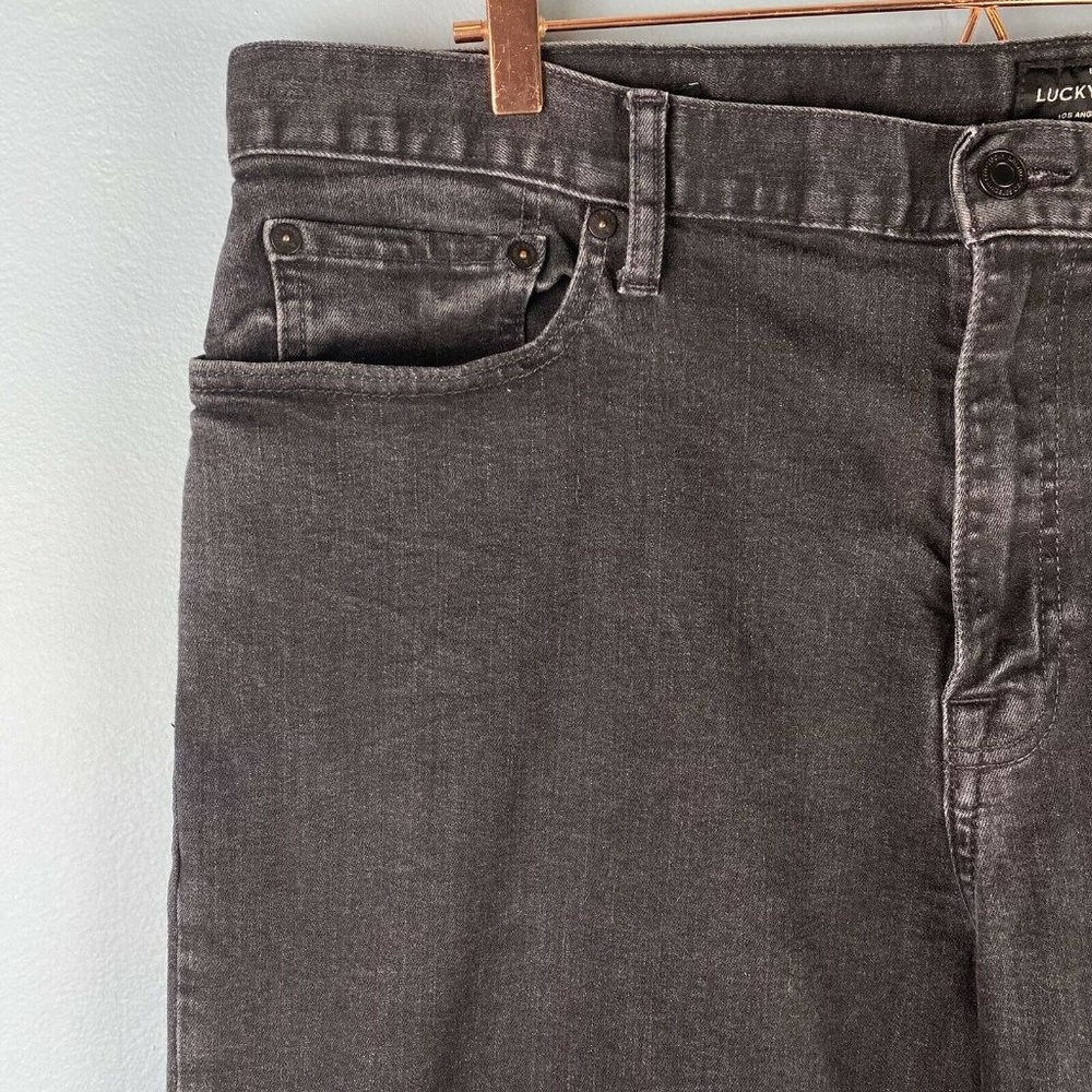 Lucky Brand Mens Jeans 410 Athletic Slim 40 x 34 Black Denim - Picture 3 of 8